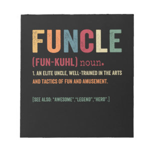 Funnie oom Definition, Geweldige Legend Hero Notitieblok