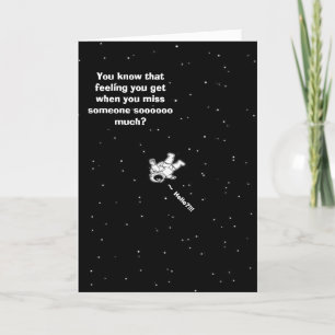 Funnie verloren zonder je Miss You Card Feestdagen Kaart