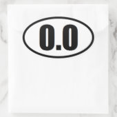 Funny 0.0 Marathon runner sticker (Tas)