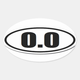 Funny 0,0-runner sticker
