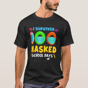 Funny 100 dagen virtuele schoolleraar student B T-shirt