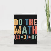 Funny 100 Days School Math Equation Do The Math 10 Kaart (Voorkant)