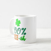 Funny 100% Irish - ish Gift for St Patrick's Day Koffiemok (Voorkant links)