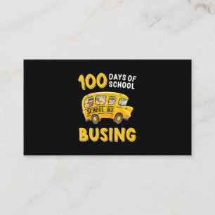 Funny 100e dag Shirt 100 dagen busrit Visitekaartje