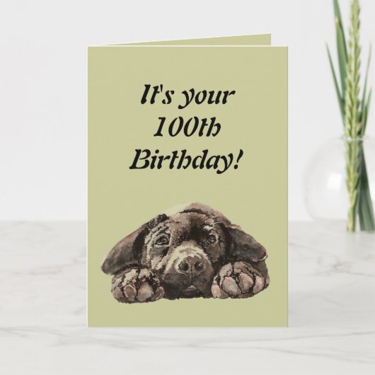 Funny 100th Birthday Customize Labrador Retriever Kaart (Voorkant)