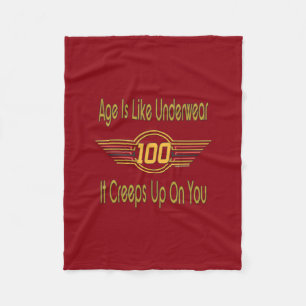 Funny 100th Birthday Gifts - Leeftijd is als onder Fleece Deken