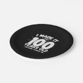 Funny 100th Birthday Quote Sarcastic 100 Year Old Papieren Bordje (Gekanteld)