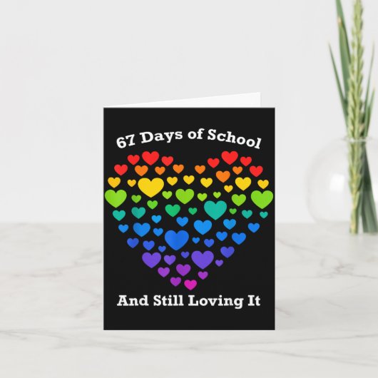 Funny 100th Day Of School Shirt Teacher Heart Vale Kaart (Voorkant)
