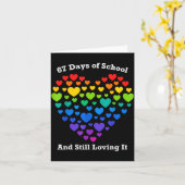 Funny 100th Day Of School Shirt Teacher Heart Vale Kaart (Gele Bloem)