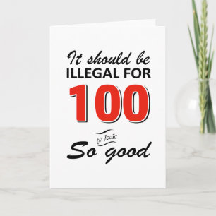 Funny 100th-jarige design kaart