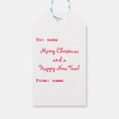 Funny 12 dagen kerstfeestdag cadeau-Label Cadeaulabel (Achterkant)