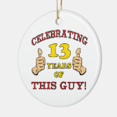 Funny 13th Birthday for Boys Keramisch Ornament (Links)