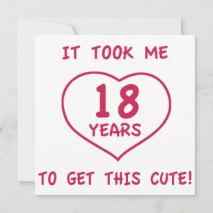 Funny 18th Birthday Gifts (hart) Kaart