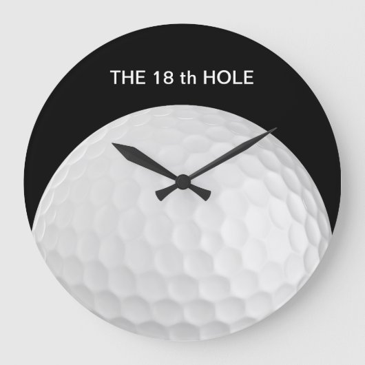 Funny 18th Hole Golf Wall Clocks Grote Klok (Voorkant)