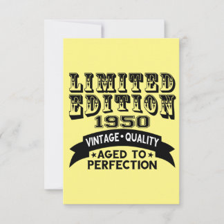 Funny 1950 Birthday Card Limited Edition Bedankkaart