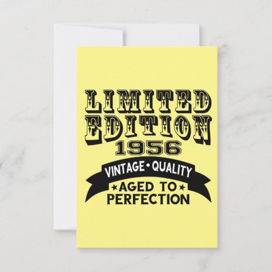 Funny 1956 Birthday Kaart Limited Edition (Voorkant)