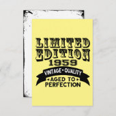 Funny 1959 Birthday Card Limited Edition Bedankkaart (Voorkant / Achterkant)