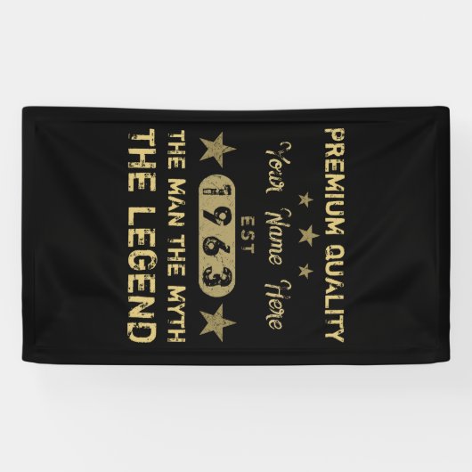 Funny 1963 Birthday Man Myth Legend Spandoek (Horizontaal)