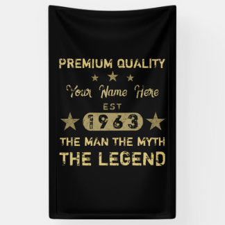 Funny 1963 Birthday Man Myth Legend Spandoek