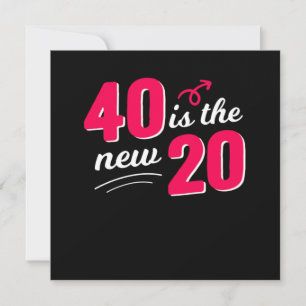 Funny 1980s Baby 40th Birthday Vibration 40 is T Kaart