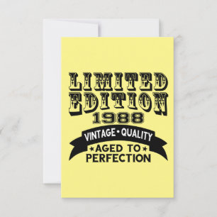 Funny 1988 Birthday Kaart Limited Edition