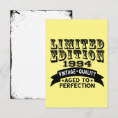 Funny 1994 Birthday Kaart Limited Edition (Voorkant / Achterkant)