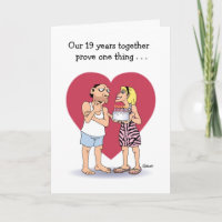 Funny 19ème anniversaire de Mariage carte