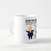Funny 19th Year Birthday Cadeau Happy Birth year Koffiemok (Voorkant links)