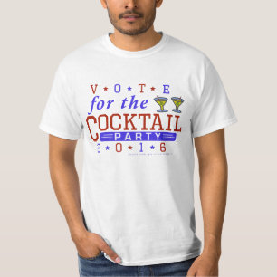 Funny 2016 Verkiezingsparodie Cocktail Party T-shirt
