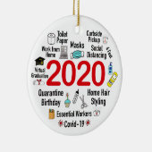 Funny 2020 Covid Quarantine Kerstmis Keepomwille Keramisch Ornament (Rechts)