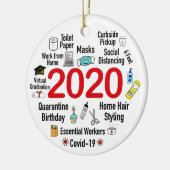 Funny 2020 Covid Quarantine Kerstmis Keepomwille Keramisch Ornament (Links)
