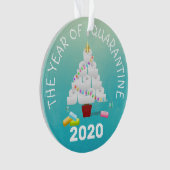Funny 2020 Quarantine kerstboom Ornament (voorkant)