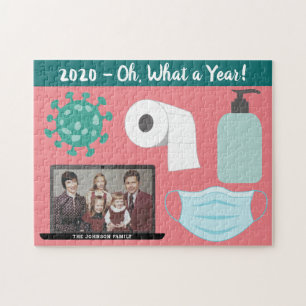 Funny 2020 virus patroonmasker toiletpapier 1 foto legpuzzel