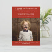 Funny 2020 Wiskunde Probleem Red nieuwjaarsfoto Feestdagenkaart (Staand voorkant)