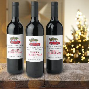 Funny 2022 is bijna over Greenery Name Holiday Wijn Etiket