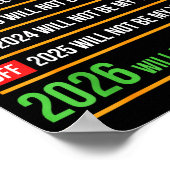 Funny 2026 Will Be My Year Sitive Comeback Humor  Poster (Hoek)