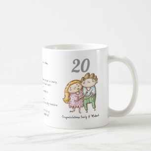 FUNNY 20th Wedding Jubileum Couple Gepersonaliseer Koffiemok
