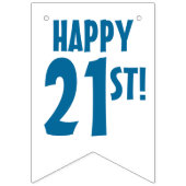 Funny 21st Birthday Beer Cartoon Vlaggetjes (Tweede vlag)