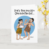 Funny 25th Birthday Kaart (Gele Bloem)