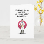 Funny 29th Birthday Kaart (Gele Bloem)