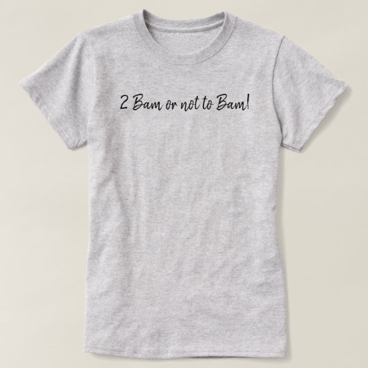 Funny 2 Bam ou pas de Bam T-shirt Mahjong Script (Design devant)