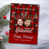 Funny 2 Photo Face Dry Sarcastic Humor Christmas Feestdagenkaart