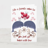 Funny 2e Anniversaire de coton carte pour mari (Devant)