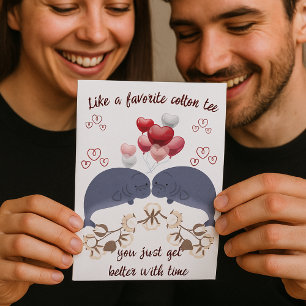 Funny 2e Anniversaire de coton carte pour mari