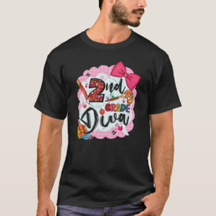 Funny 2e klas diva eerste dag van de school voor s t-shirt