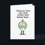 Funny 30e carte d'anniversaire pour les femmes<br><div class="desc">Funny 30th Birthday Greeting Card pour une femme qui a 30 ans</div>