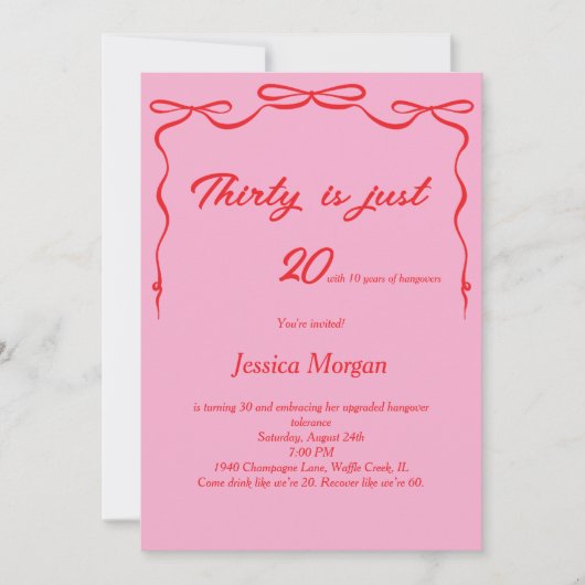 Funny 30e édition imprimable Invitation d'annivers (Devant)