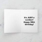 Funny 30e joyeuse carte de voeux d'anniversaire (Intérieur)