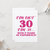 Funny 30th Birthday Kaart (Voorkant / Achterkant in situ)