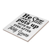 Funny 30th Wedding Jubileum Tegeltje (Zijkant)